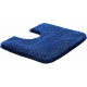 Tapis de salle de bain lex bleu contour wc 50 x 60 cm 