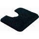 Tapis de salle de bain lex noir contour wc 50 x 60 cm 