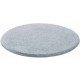 Tapis de salle de bain lex argent rond 80 cm 