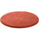 Tapis de salle de bain lex orange demi cercle 80 cm 