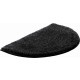 Tapis de salle de bain lex anthracite demi cercle 50 x 80 cm 