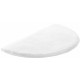 Tapis de salle de bain lex blanc demi cercle 50 x 80 cm 