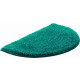 Tapis de salle de bain lex turquoise demi cercle 50 x 80 cm 