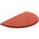 Tapis de salle de bain lex orange demi cercle  