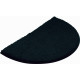Tapis de salle de bain lex noir demi cercle  
