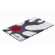 Tapis de salle de bain colani 12 blanc 70 x 120 cm 