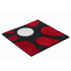 Tapis de salle de bain colani 12 rouge 60 x 60 cm 
