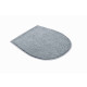 Tapis de salle de bain luca gris housse pour abattant wc 47 x 50 cm 