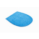Tapis de salle de bain luca bleu housse pour abattant wc 47 x 50 cm 