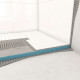 Bac receveur de douche à carreler 140x90cm recoupable sur mesure + bonde horizontale -RAINY Aurlane - PACR003 