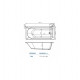 Baignoire droite 180l 170x75x43,5cm vega 