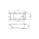 Baignoire droite 193l 170x75x41,5cm inca 