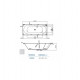 Baignoire droite 221l 180x80x41,5cm santana 