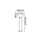 Balise de jardin gris foncé shelby 