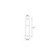 Balise de jardin koral 1 ampoule h450 cm 