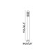 Balise de jardin noire verno 1 ampoule 