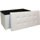 Banc coffre simili cuir couvercle capitonné - Coloris au choix 