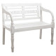 Banc 2 places en acajou - Coloris au choix Blanc