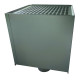 Boîte à eaux carrée 200x200 mm Ø80 mm + grille stop-feuille - Coloris au choix RAL 9006 Gris naturel