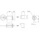 Barillet pour profil 23 à 27 mm pour fermetures encastrées série 6790 pour coulissant menuiserie aluminium type 9431 
