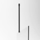 Barre de fixation plafond pour douche a l’italienne laque Noir mat - 60cm recoupable Aurlane - FAC299 