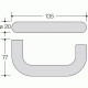 Béquille double seule grise pour ensemble sur plaque ou rosace en polyamide - série 111 fr 