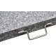 Pied de parasol en granit poli 30 kg avec roues + poignée gris 