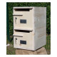 Boîte aux lettres en bois créastuce double toit plat 
