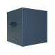 Boite à eau zinc 250x250x250 - Bleu cendre 
