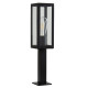 Borne 45 cm box, en aluminium et verre, noir 