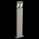 Borne d'extérieur grise street 2 ampoules 60 cm 