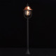 Borne d'extérieur noire street 1 ampoule 126 cm 