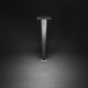 Borne pile 90cm, led, aluminium et polycarbonate, gris 