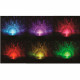 Borne solaire 2 led 8cm blanc/multicolore 