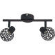 Brillant plafonnier a 2 lumieres brun - 33w 