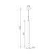 Suspension tube design noir g9 10w ip20 