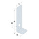 Pied de poteau de jardin réglable en largeur - Carton de 20 - PPG60/25 