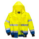 Blouson haute visibilité 3 en 1 portwest manches amovibles bicolore 