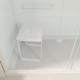 Cabine de douche blanche sécurisée et accessible à tous 160x85x220cm - Mitigeur thermostatique - INCLUSIVE Aurlane - CAB301 