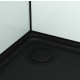 Cabine de douche intégrale 80x80x200 cm carrée - Portes coulissantes - Receveur Noir Mat - ELEMENTARY Aurlane - CAB289 