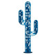 Cactus métal 3 branches origami - Hauteur et couleur au choix Bleu