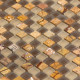 Mosaïque marbre et verre carrée Color - tarif à la plaque de 0,09m² - Couleur au choix Beige-Brun-Orange