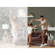 Film Décoratif Transparent à Motif Lianes Dépolies – Élégance & Intimité - largeur & longueur au choix 