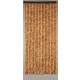 Rideau portière castor 90 x 205 cm - Couleur au choix Sienne-Blanc
