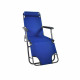 Transat chaise longue jardin plage 3 positions       bleu marine 