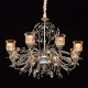 Chandelier argenté flora 8 ampoules 130 cm 
