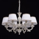 Chandelier beige classic 6 ampoules 80 cm 