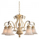 Chandelier beige country 5 ampoules 195 cm 