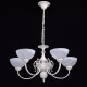 Chandelier blanc classic 5 ampoules 80 cm 