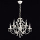 Chandelier blanc classic 5 ampoules 96 cm 